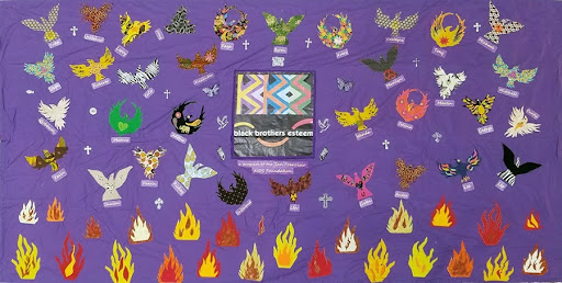 Black Brothers Esteem panel created for the NAMES Project AIDS Memorial Quilt honoring members lost