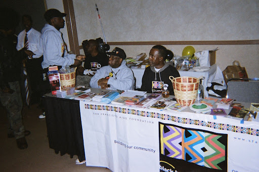 Black Brothers Esteem members meeting together at an SFAF gathering in 2008